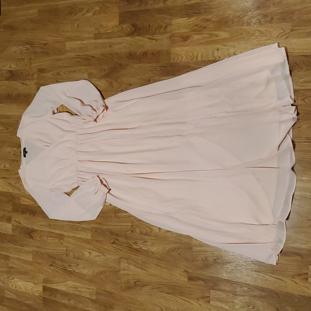 Lulu's Wondrous Water Lilies Blush Pink Maxi Dress Womens Size XL - Picture 5 of 16